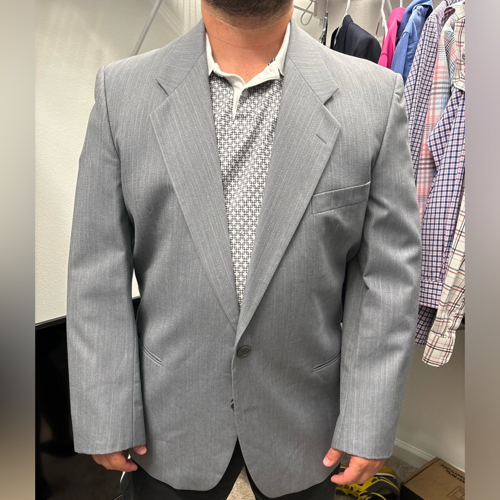 YSL gray suit jacket size 42